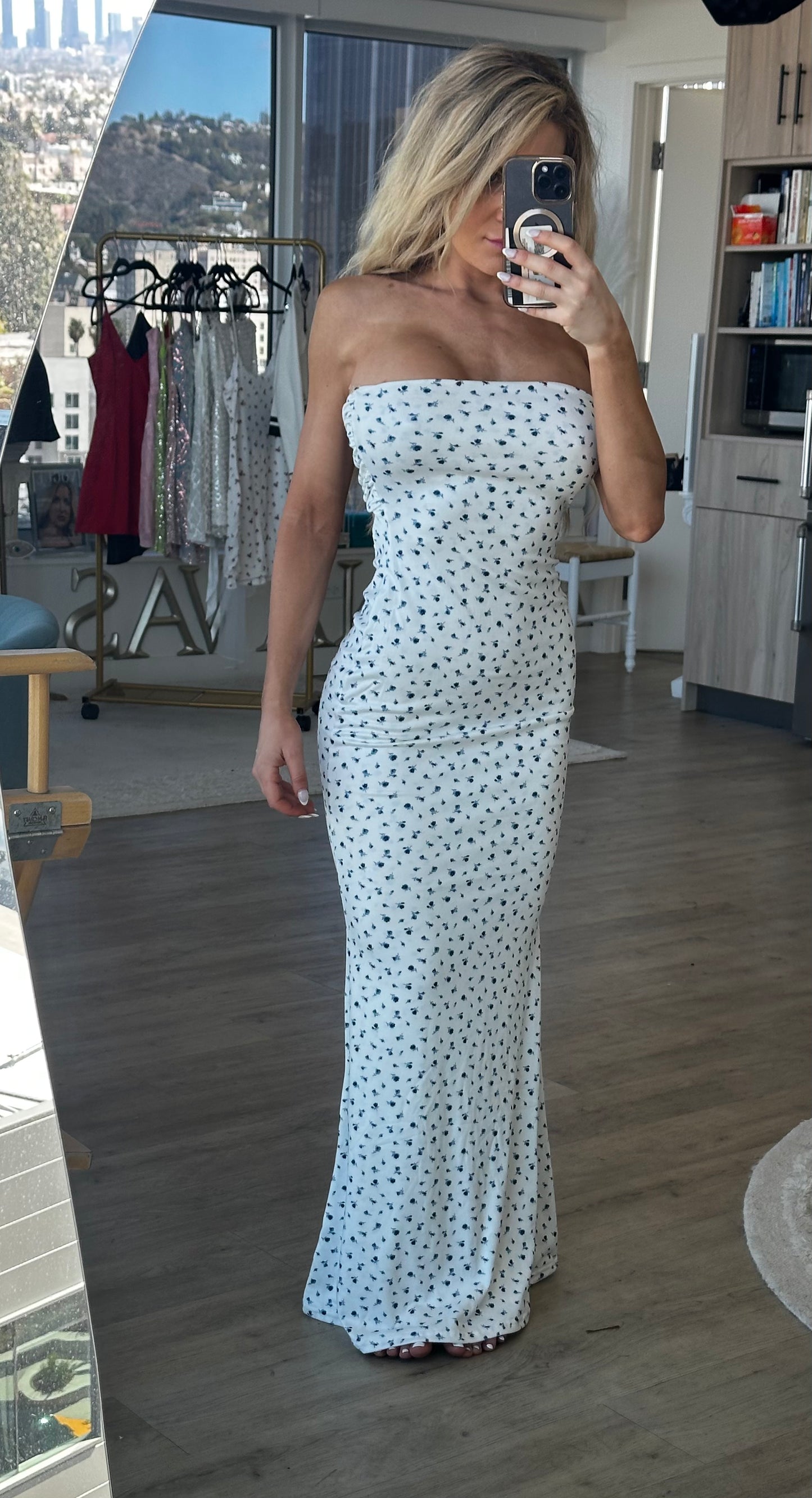 Venus Sculpt Strapless Maxi Dress